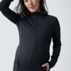 Active Maternity Side Zip Jacket Black