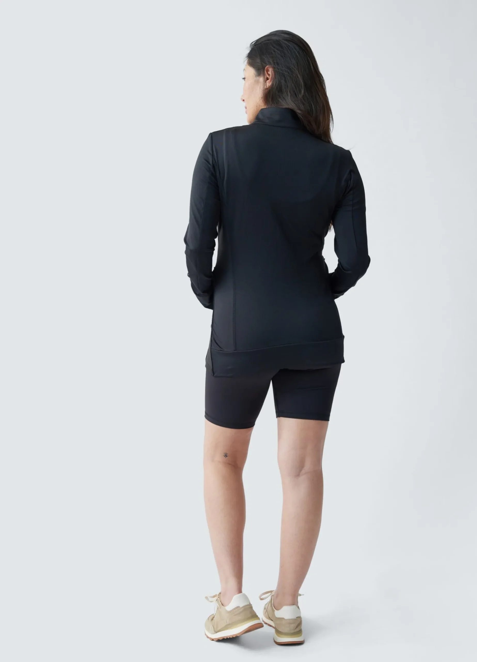 Active Maternity Side Zip Jacket Black