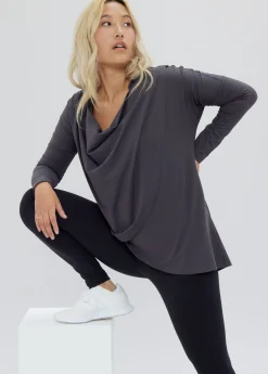 Active Wrap Maternity + Nursing Sweatshirt Gray