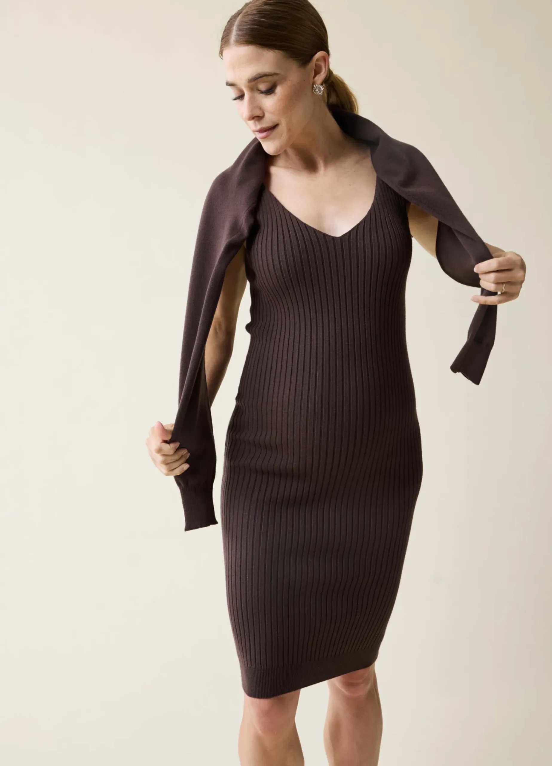Cozy Dress + Sweater Maternity Set