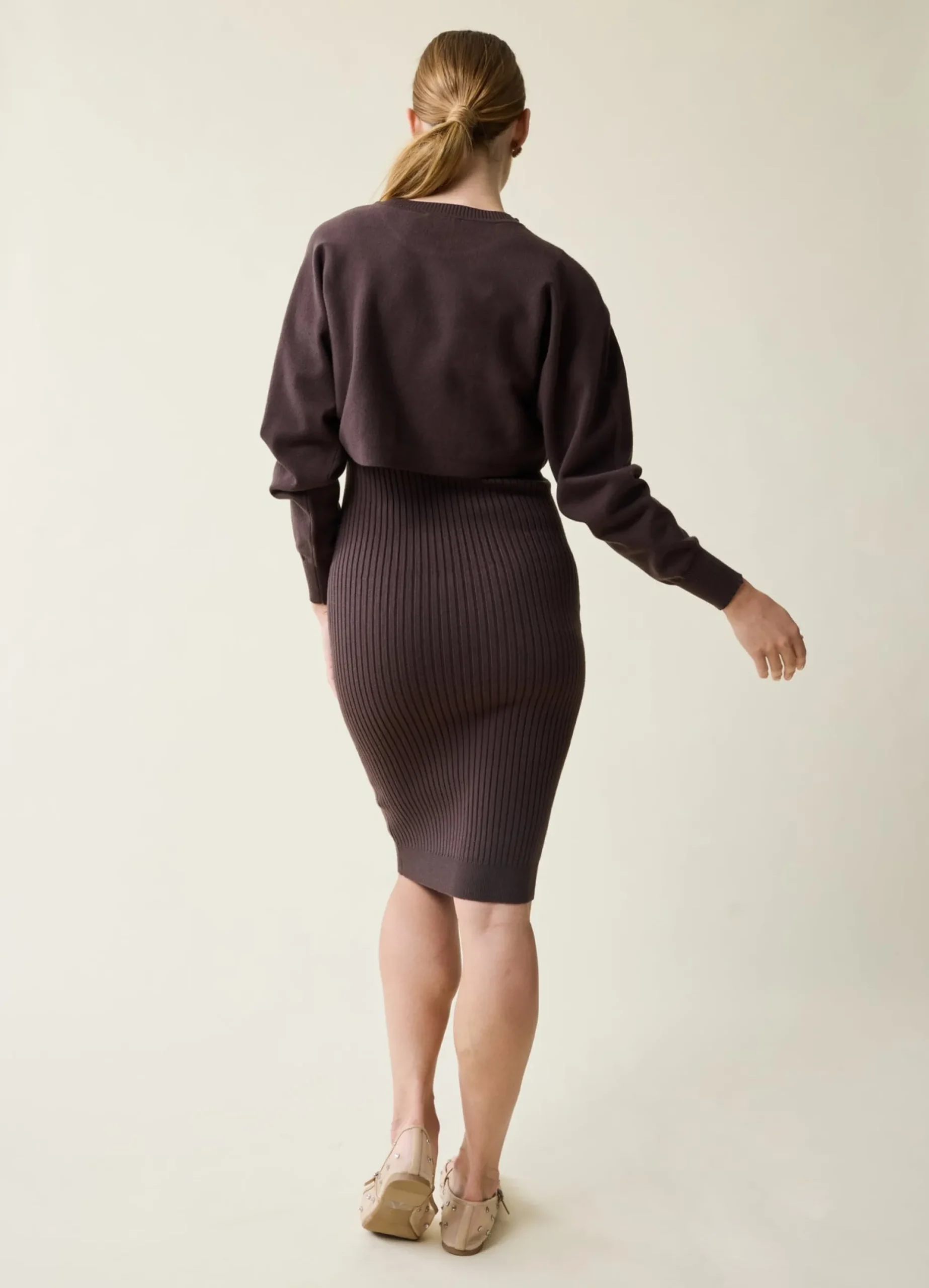 Cozy Dress + Sweater Maternity Set