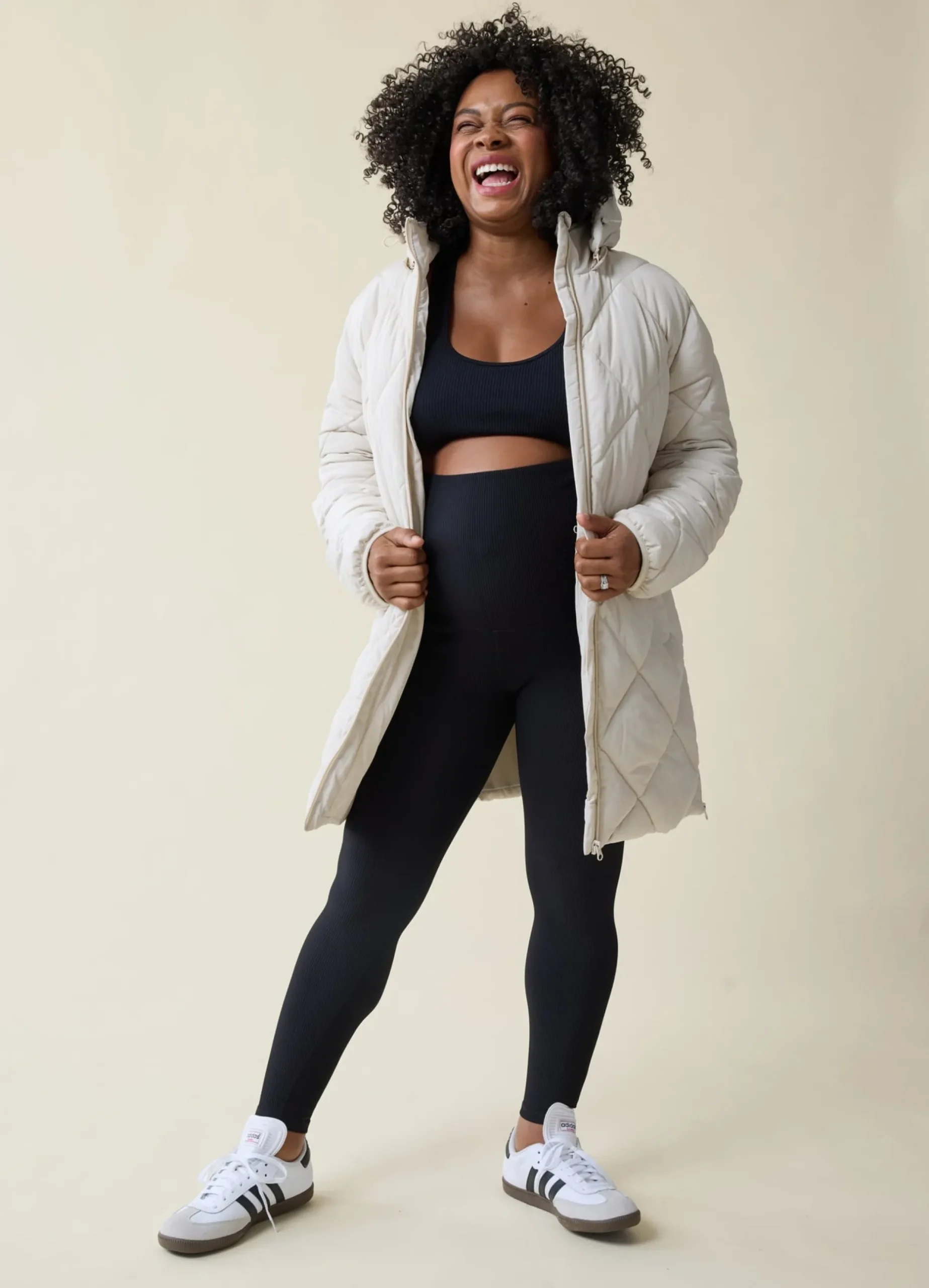 Grow With You Maternity Hooded Long Parka Jacket