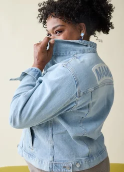 Mama & Baby Matching Maternity & Postpartum Denim Jacket
