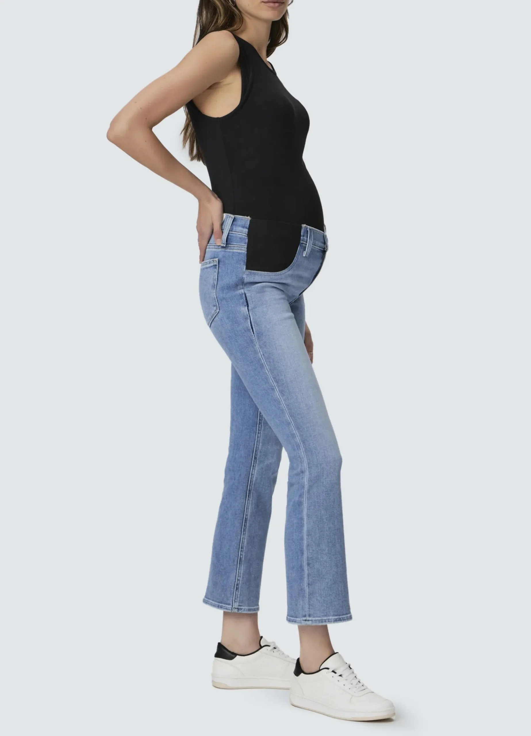 Paige Claudine Ankle Flare Maternity Jeans