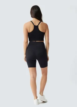 Postpartum Compression Black Bike Short