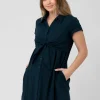 Ripe Maternity Colette Tie Up Linen Maternity Dress