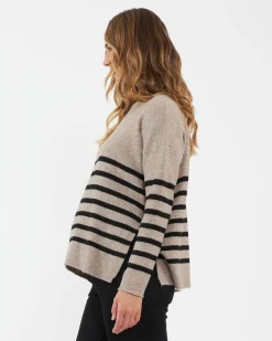 Ripe Maternity Gerrie Nursing + Maternity Knit Sweater Stripe