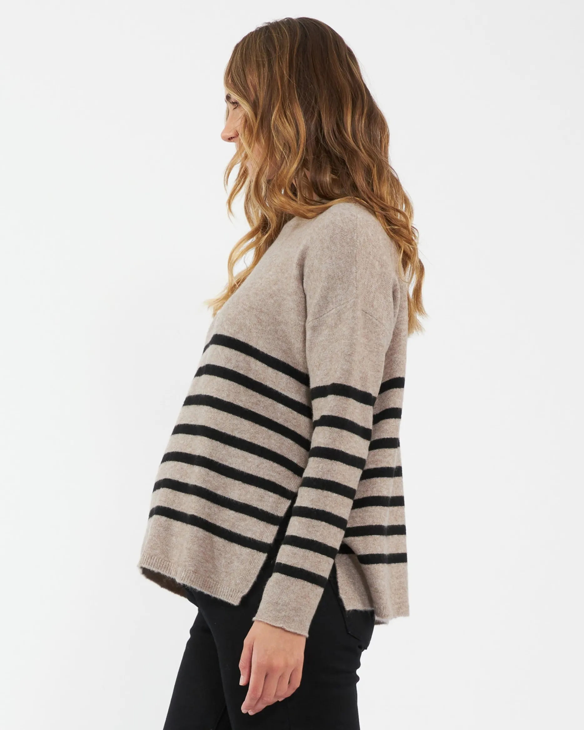 Ripe Maternity Gerrie Nursing + Maternity Knit Sweater Stripe