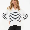 Ripe Maternity Hanna Nursing + Maternity Knit Sweater Stripe