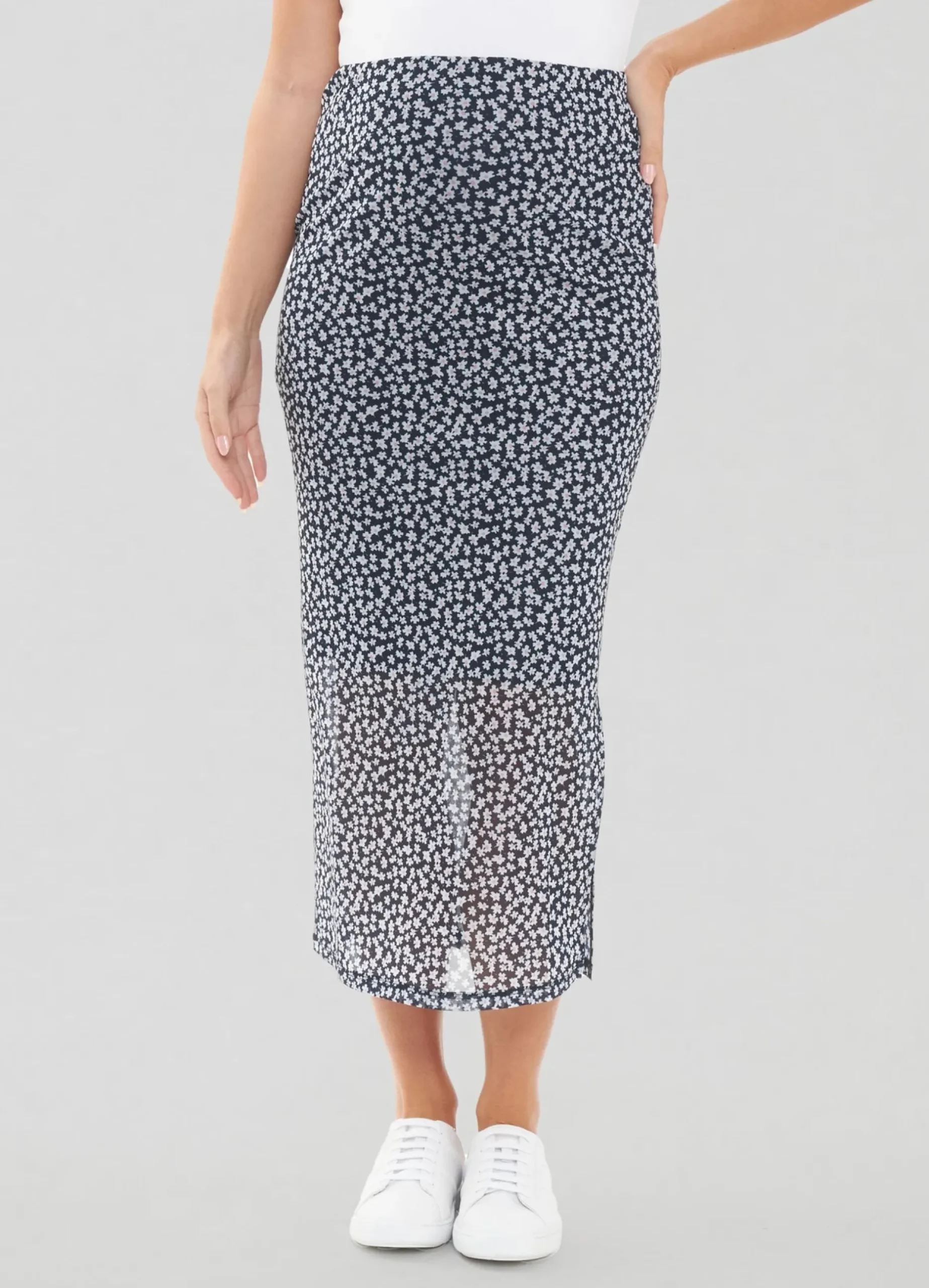 Ripe Maternity Kara Mesh Maternity Midi Skirt