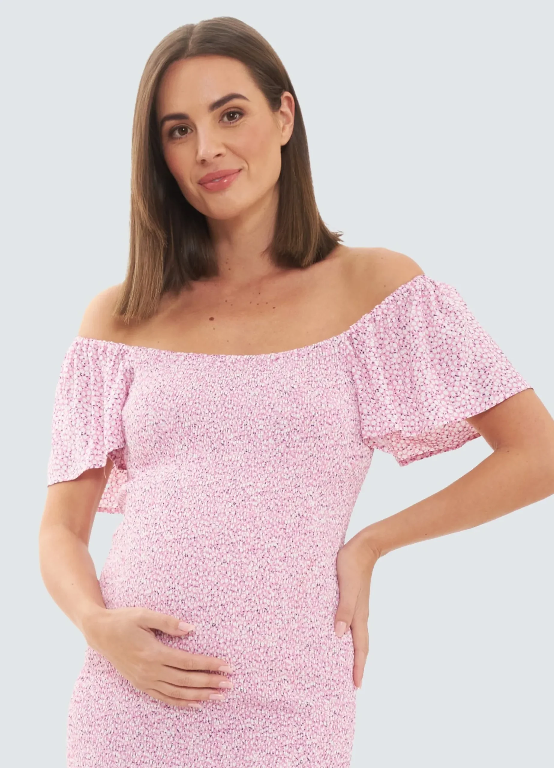 Ripe Maternity Selma Smocked Midi Dress