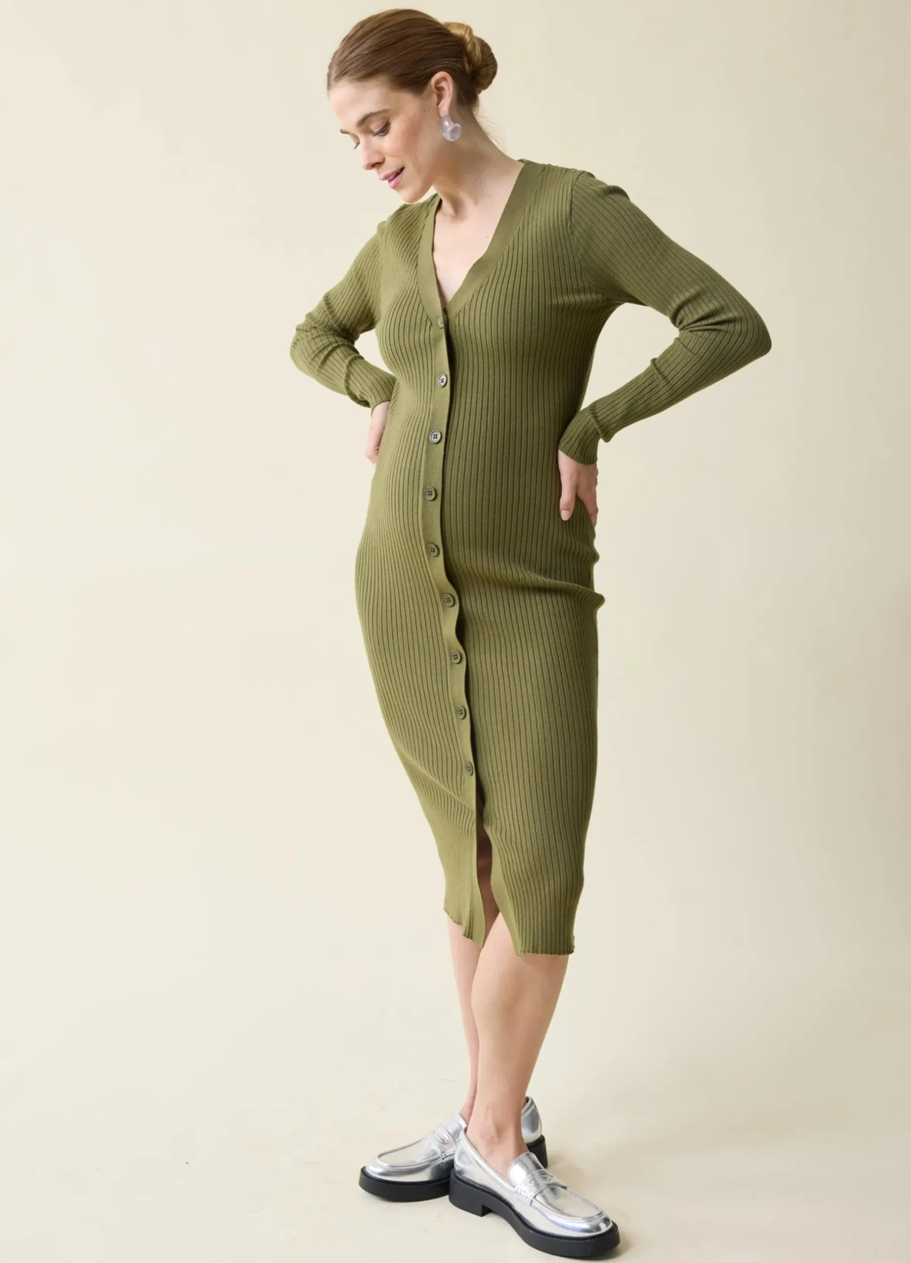 The Close Knit Midi Maternity Sweater Dress
