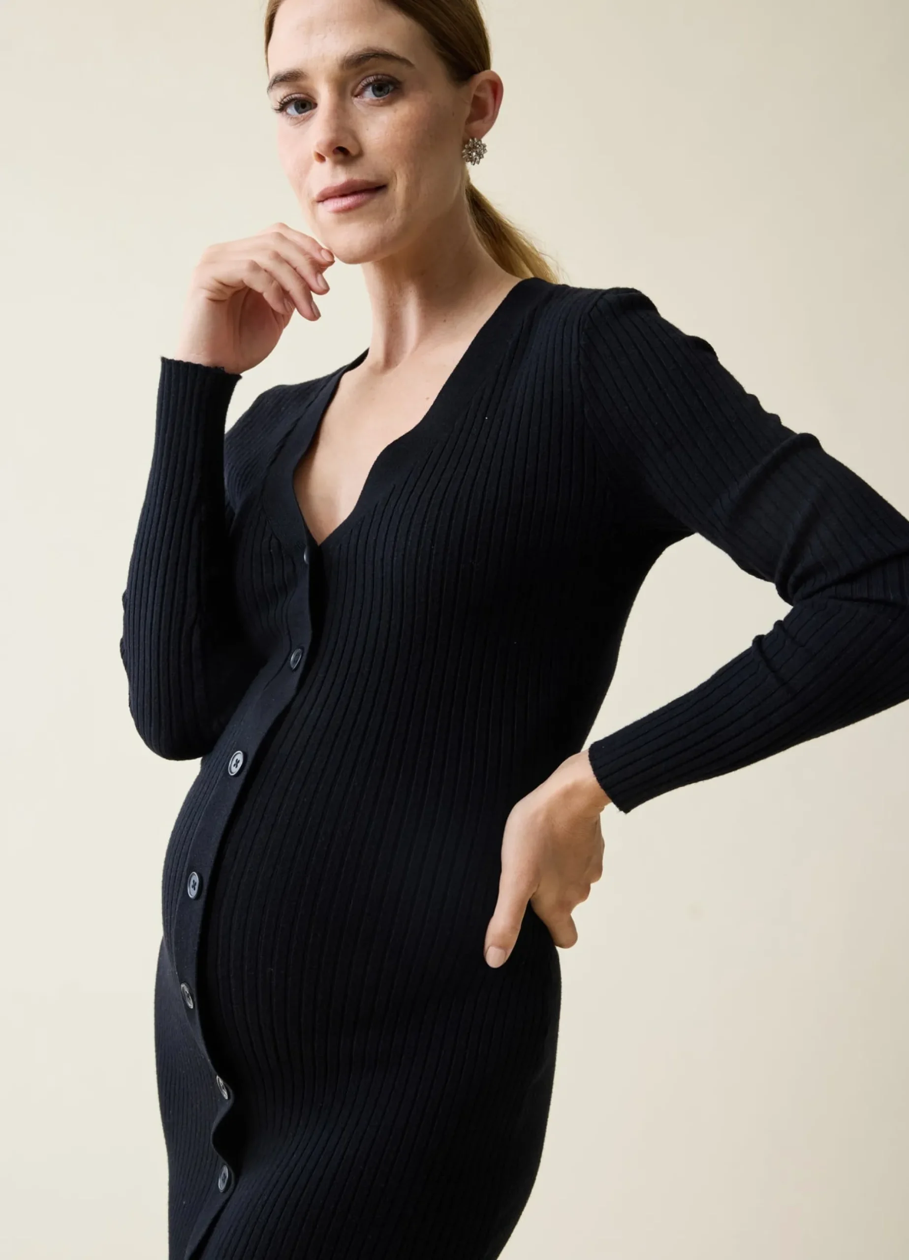 The Close Knit Midi Maternity Sweater Dress