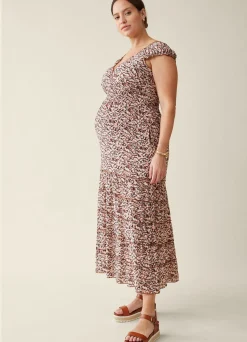 The Daydream Maternity Midi Cap Sleeve Dress