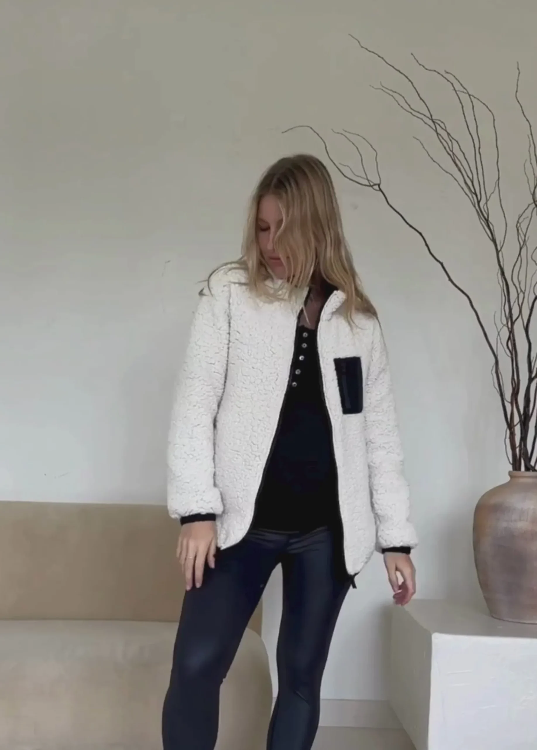 The Double Take Maternity Sherpa Jacket