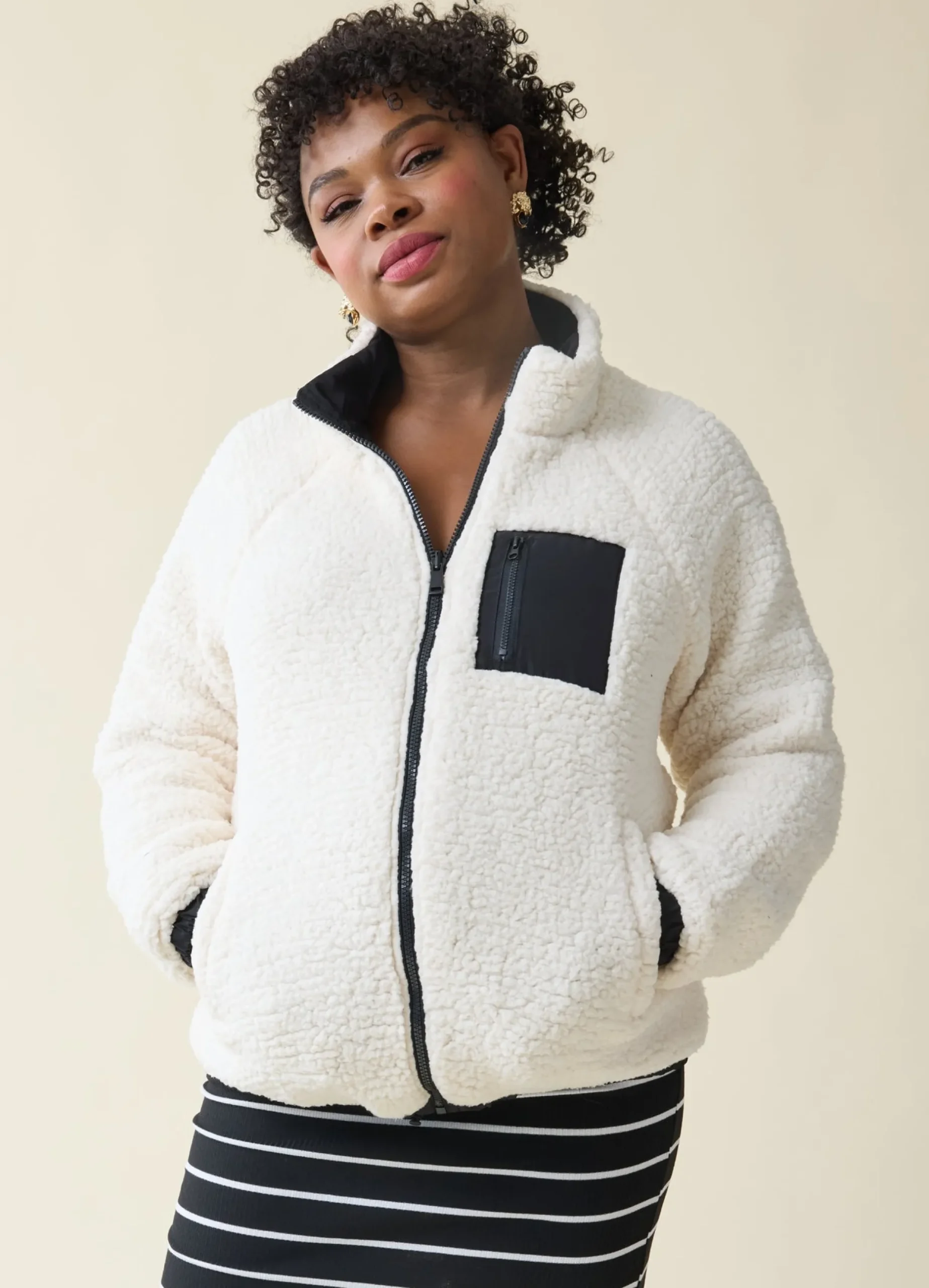 The Double Take Maternity Sherpa Jacket