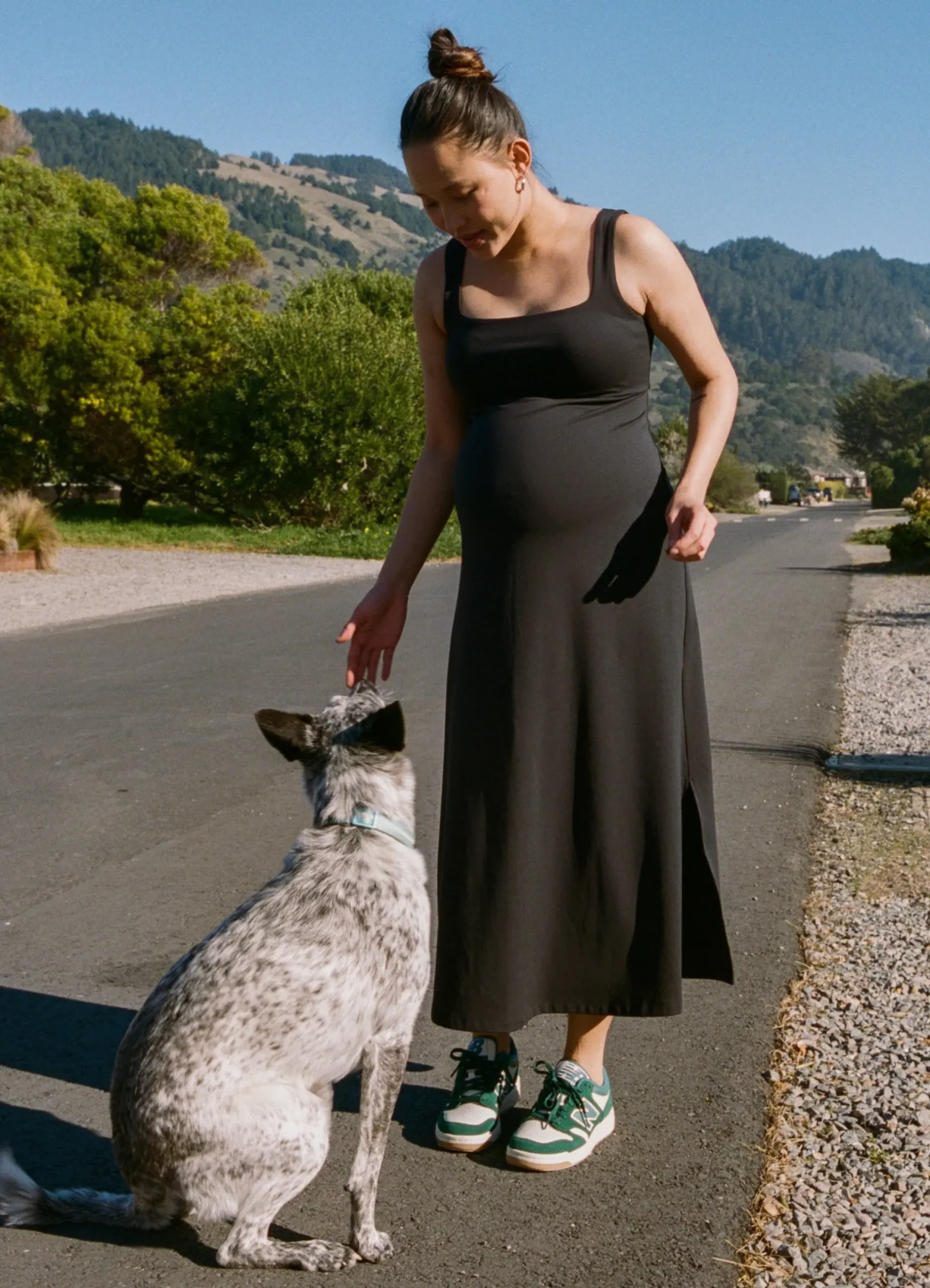 The Everyday Black Maternity Midi Dress