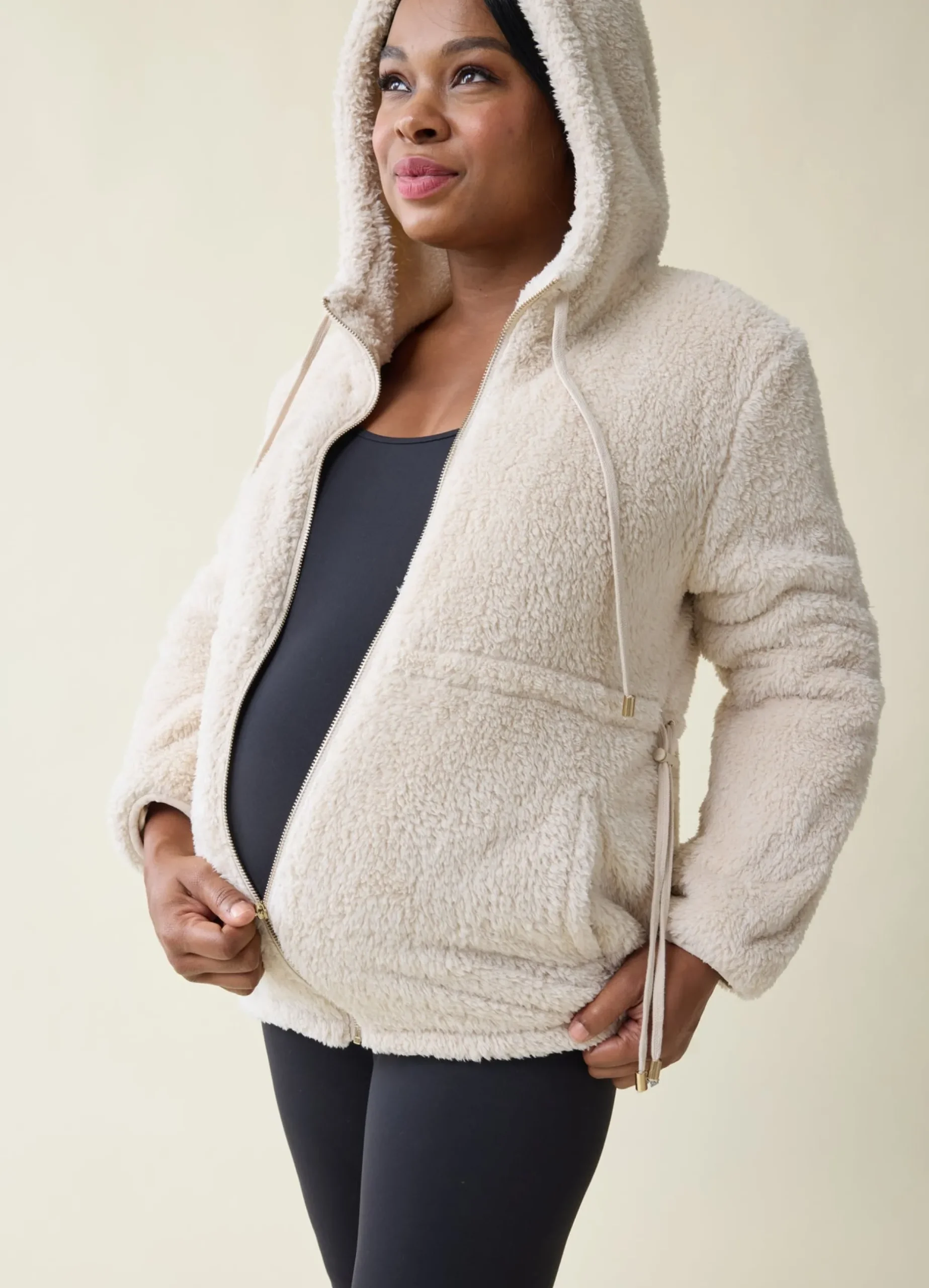 The Flexible Maternity Teddy Jacket