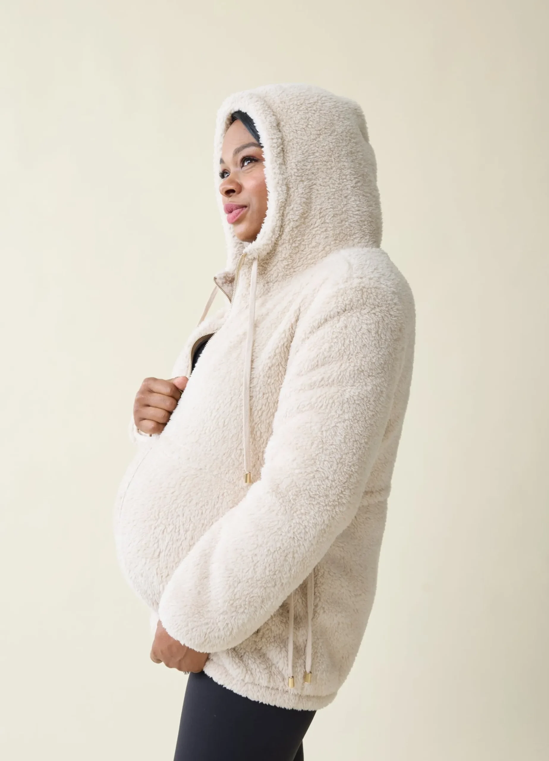 The Flexible Maternity Teddy Jacket