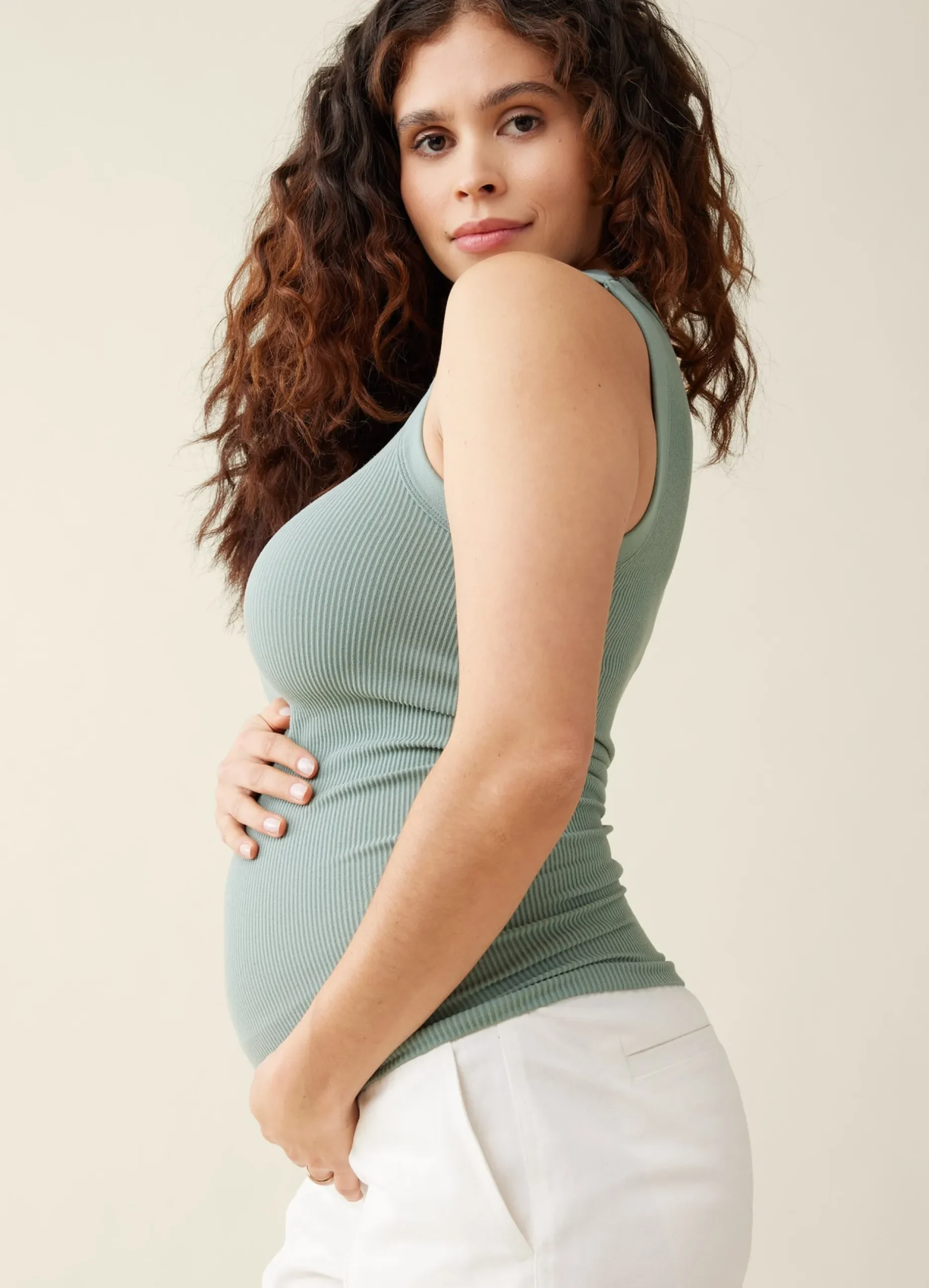 The Fresh Flex Rib Seamless Maternity Tank