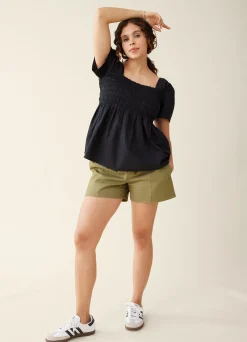 The Gwen Maternity Smocked Woven Top