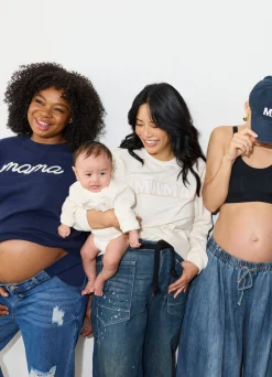 The Mama Maternity + Postpartum Sweater Navy