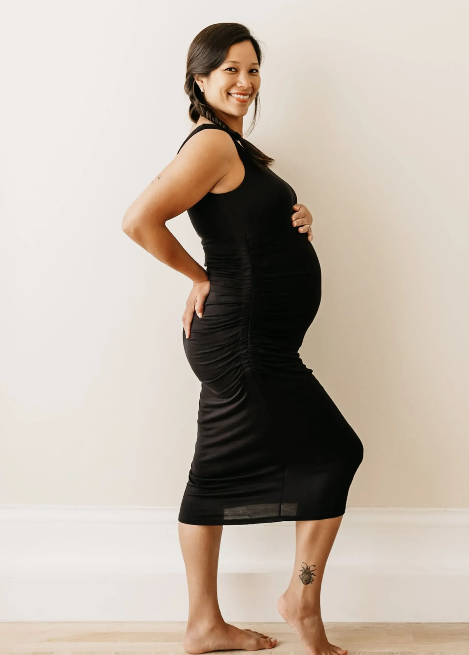 The Masterpiece Maternity Tank Midi Dress