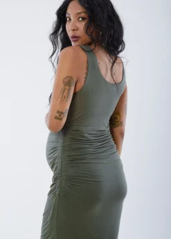 The Masterpiece Maternity Tank Midi Dress