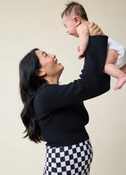 The Mix + Mingle Black Maternity Midi Skirt Set