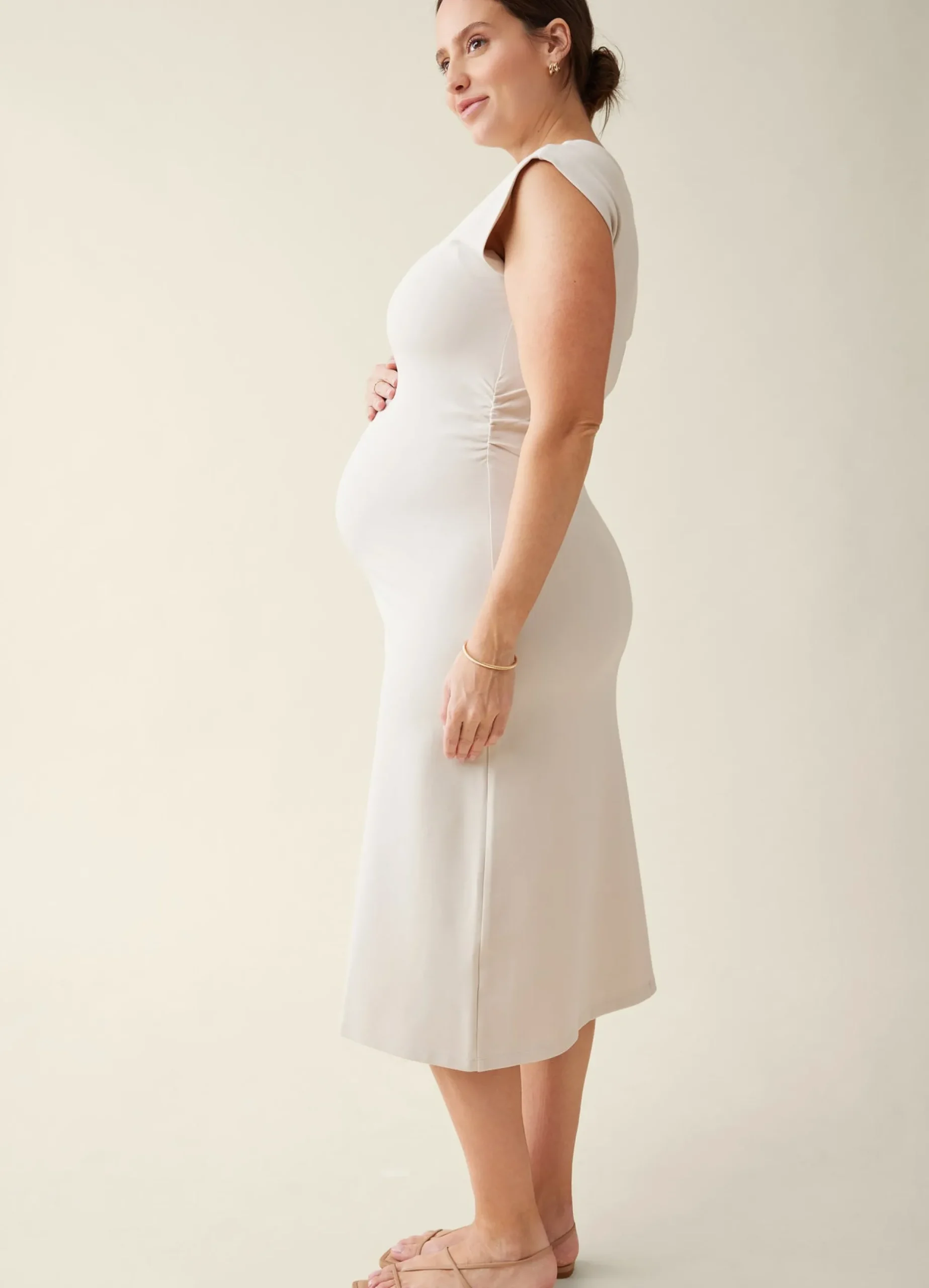 The Modern Muse Maternity Midi Dress