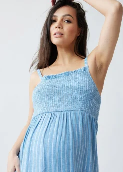 The Smocked Maternity Maxi Dress