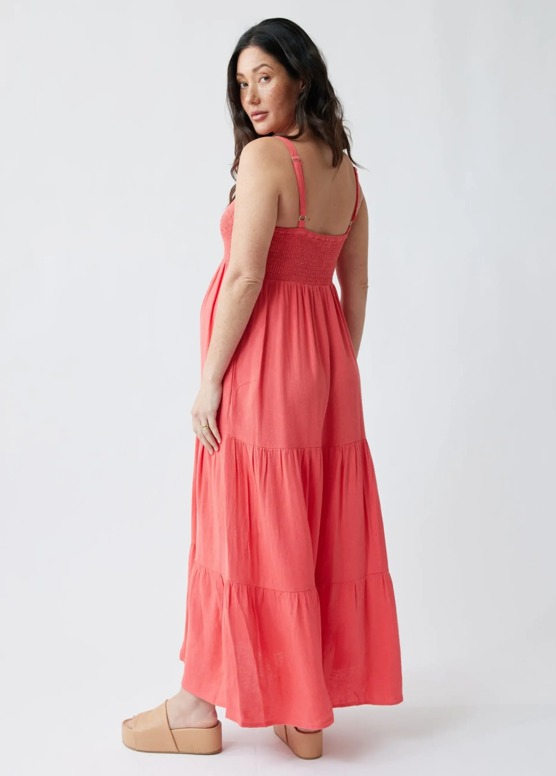 The Smocked Maternity Maxi Dress