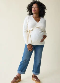 The Stay Connected Maternity + Nursing Sweater Cream