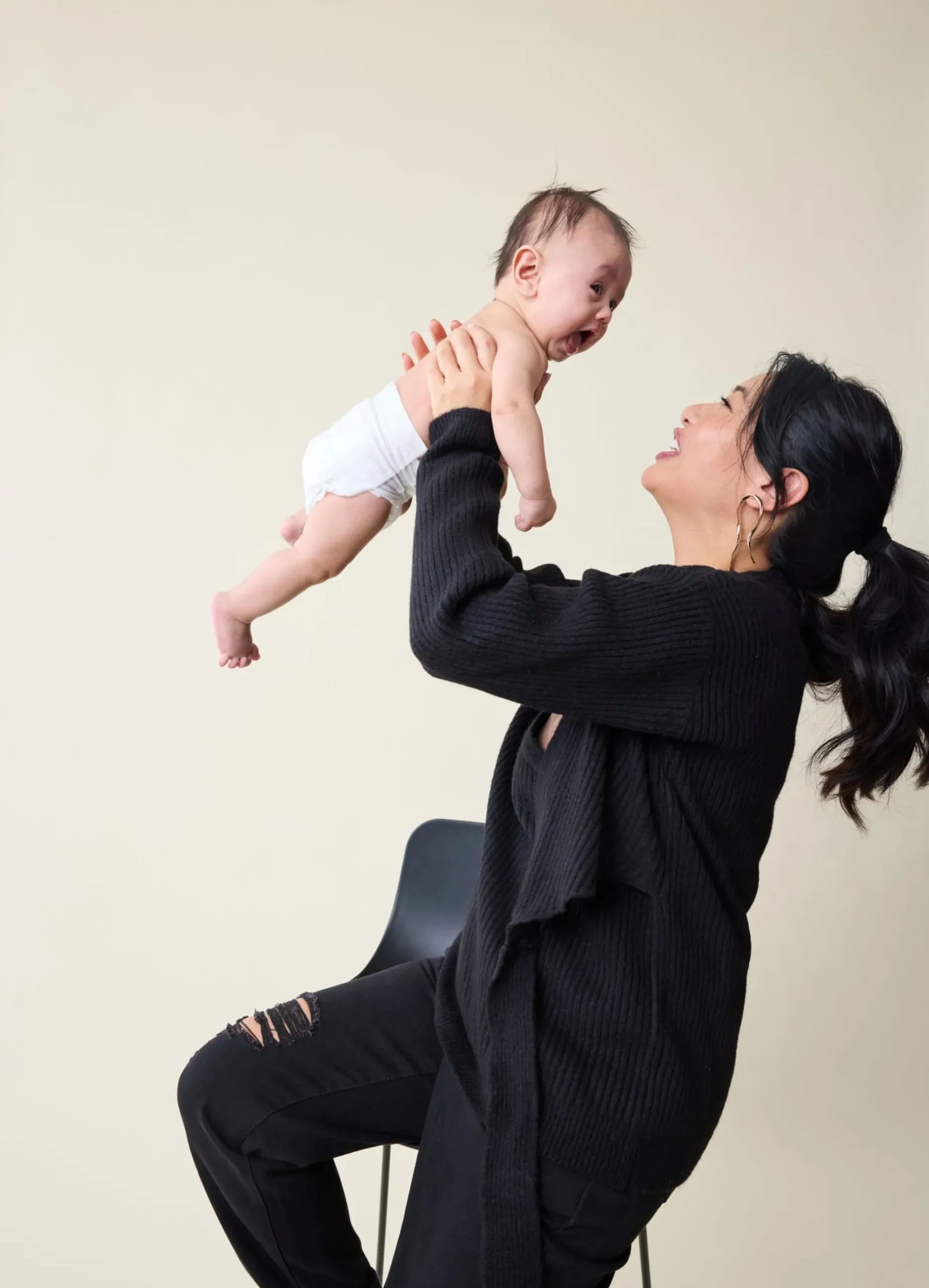 The Stay Connected Maternity + Nursing Sweater Cream