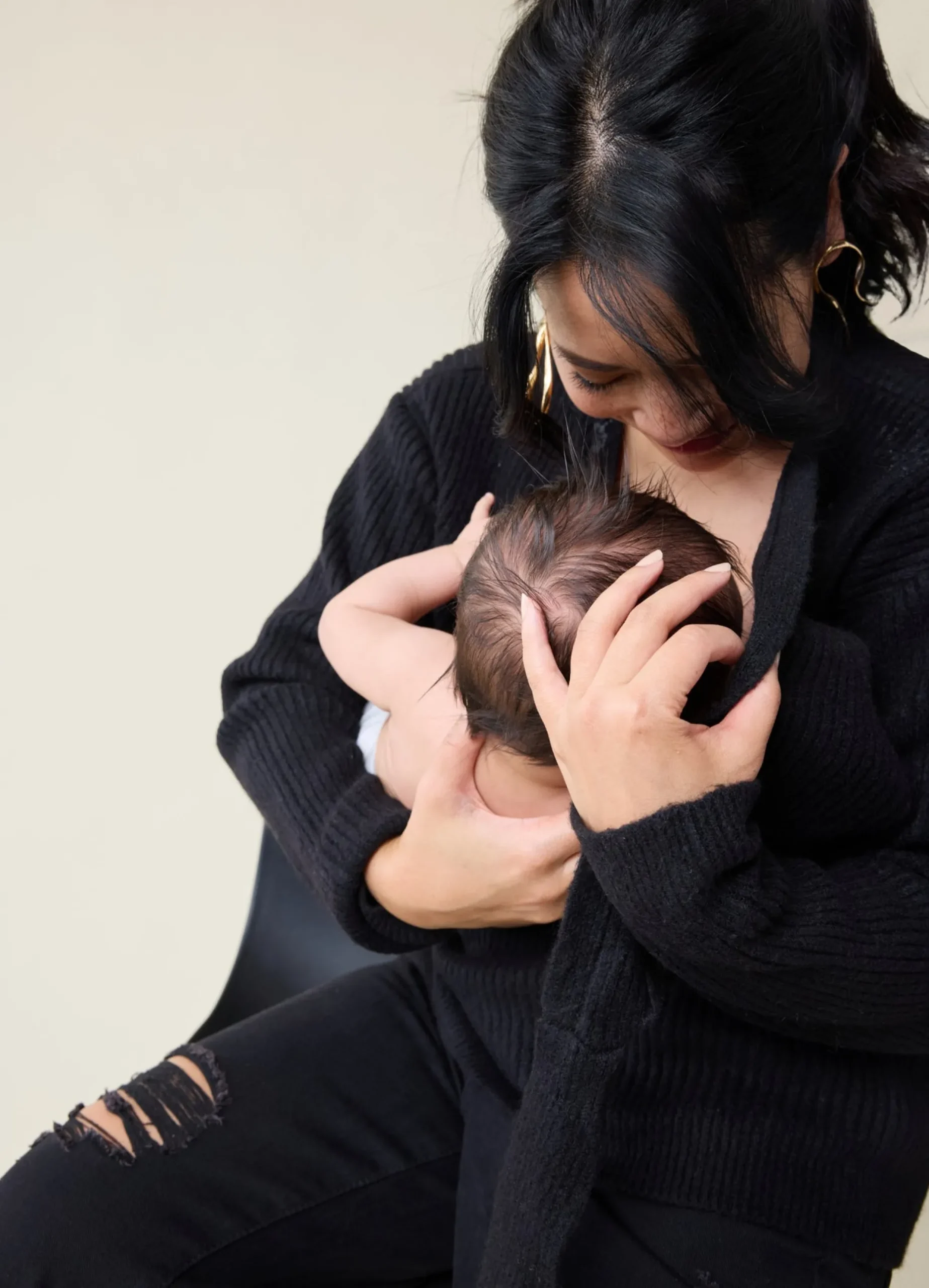 The Stay Connected Maternity + Nursing Sweater Cream