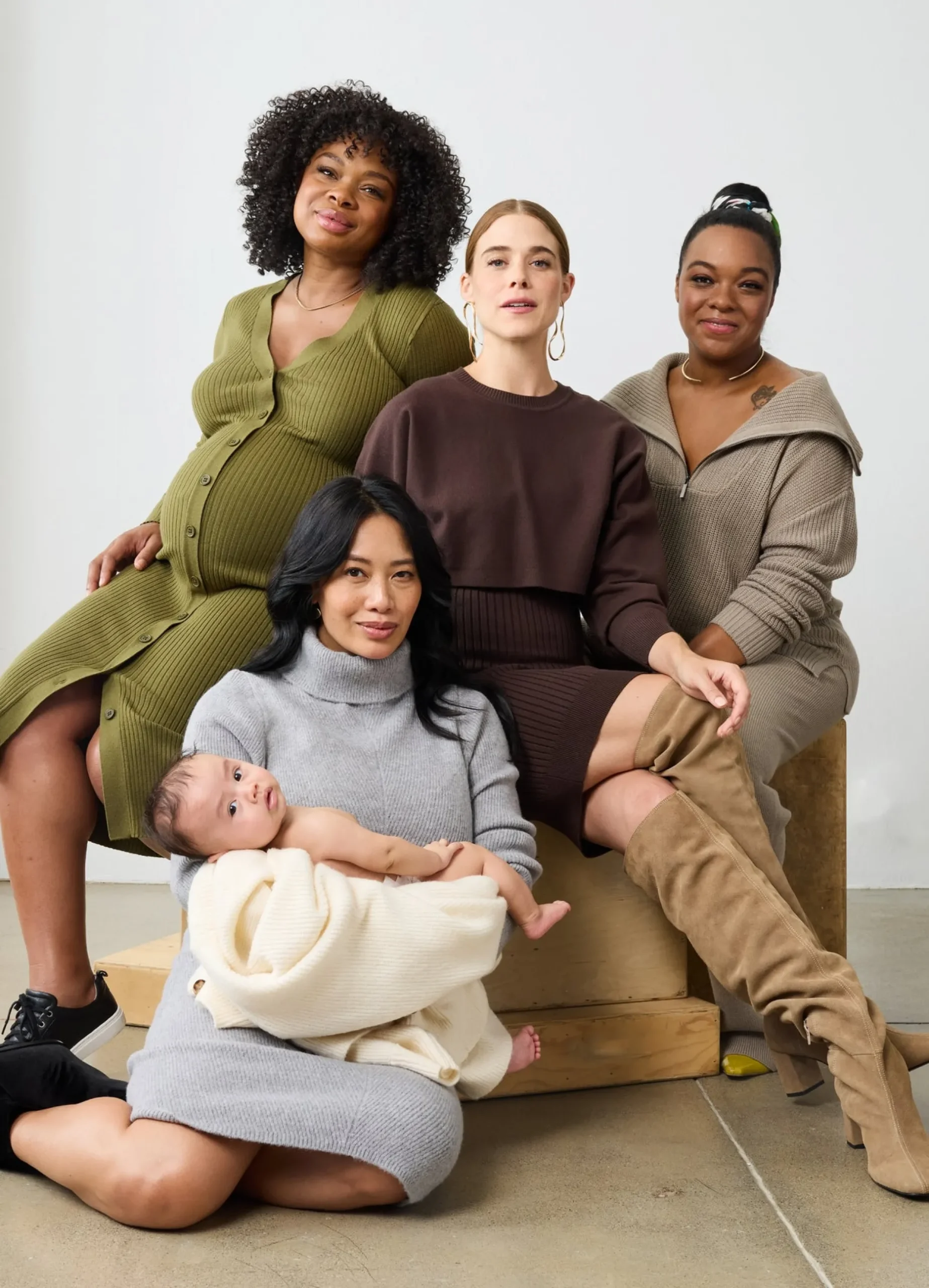 The Transition Turtleneck Maternity Sweater Dress
