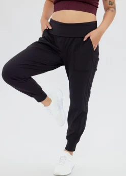 The Ultimate Fold Down Maternity Black Jogger