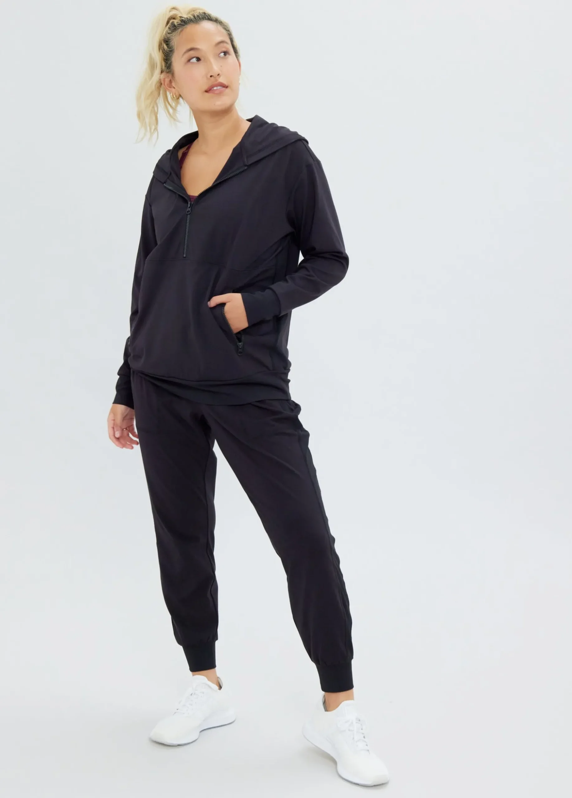 The Ultimate Maternity and Nursing Pullover Black